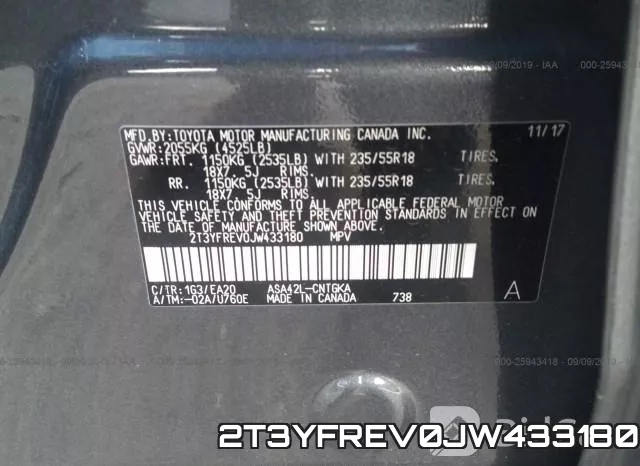 2T3YFREV0JW433180 фото 10