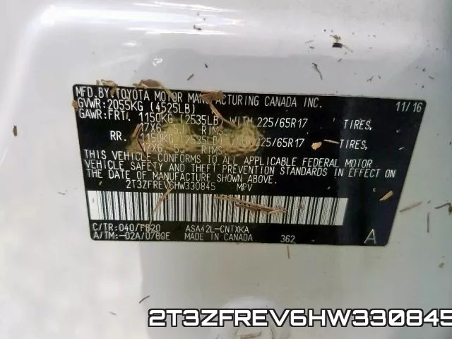 2T3ZFREV6HW330845 фото 2