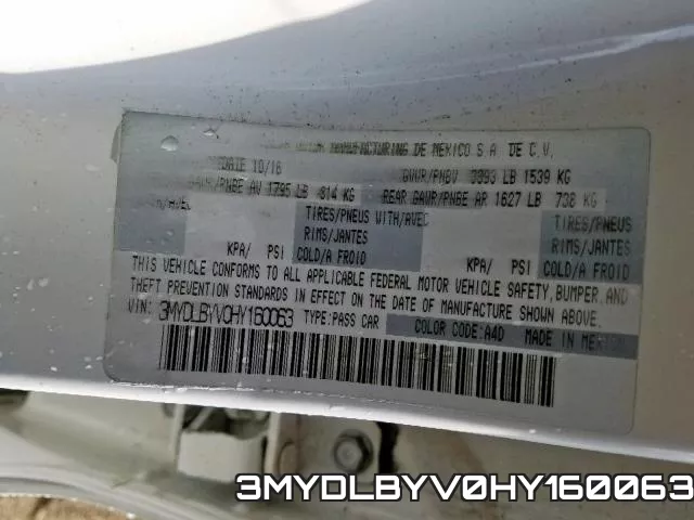 3MYDLBYV0HY160063 фото 2