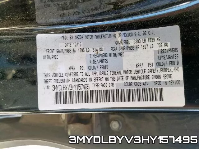 3MYDLBYV3HY157495 фото 2