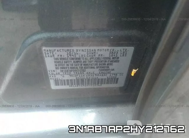 3N1AB7AP2HY212762 фото 10