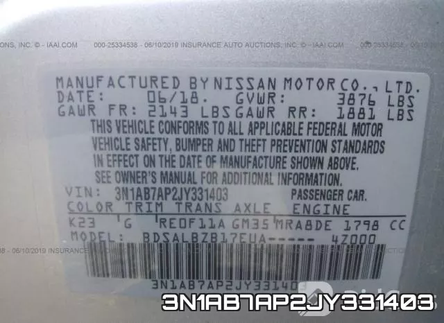 3N1AB7AP2JY331403 фото 10