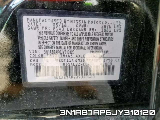 3N1AB7AP6JY310120 фото 2