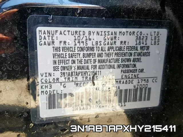 3N1AB7APXHY215411 фото 2