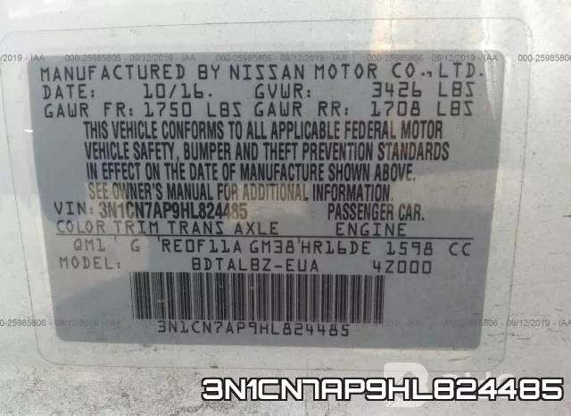 3N1CN7AP9HL824485 фото 10