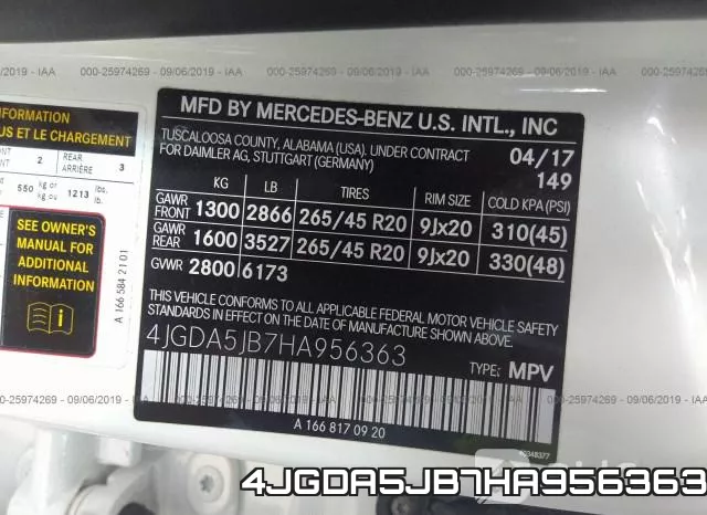 4JGDA5JB7HA956363 фото 10