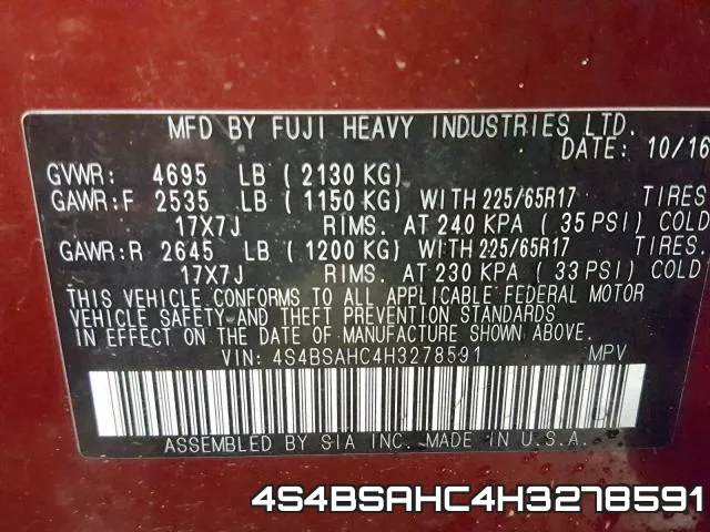 4S4BSAHC4H3278591 фото 2
