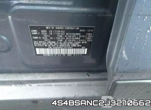 4S4BSANC2J3270662 фото 9