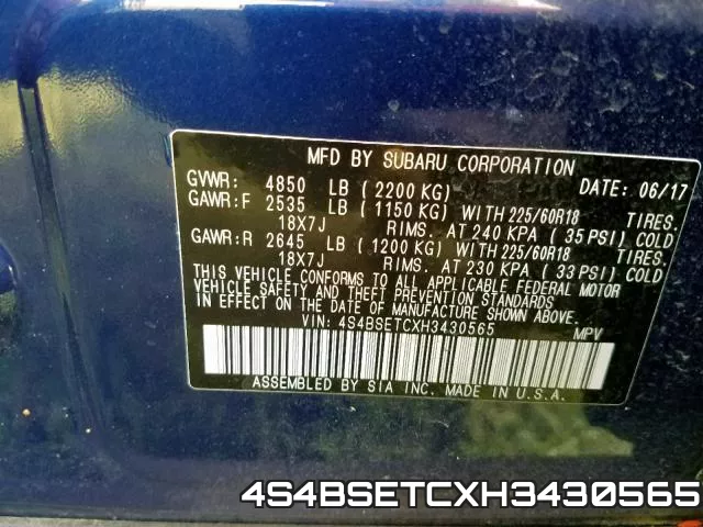 4S4BSETCXH3430565 фото 2