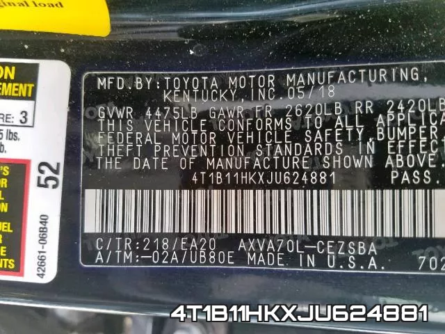 4T1B11HKXJU624881 фото 2
