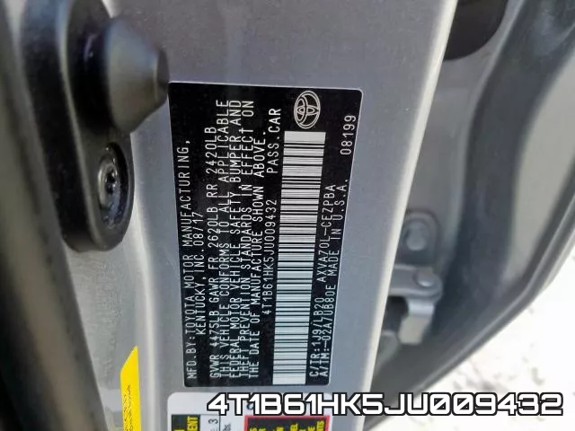 4T1B61HK5JU009432 фото 2