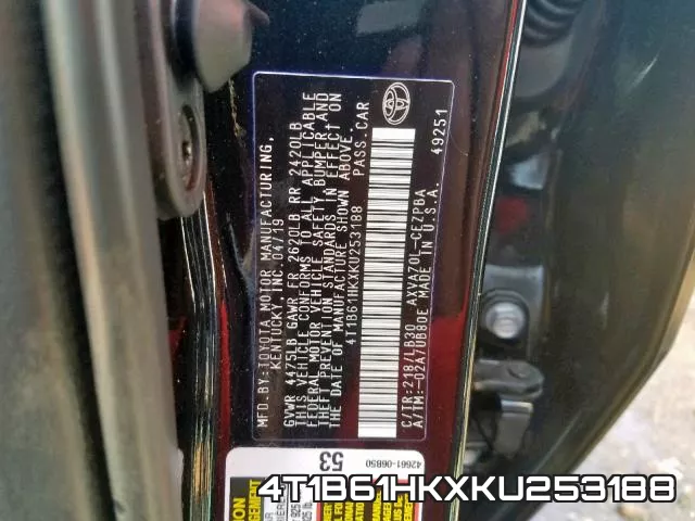 4T1B61HKXKU253188 фото 2