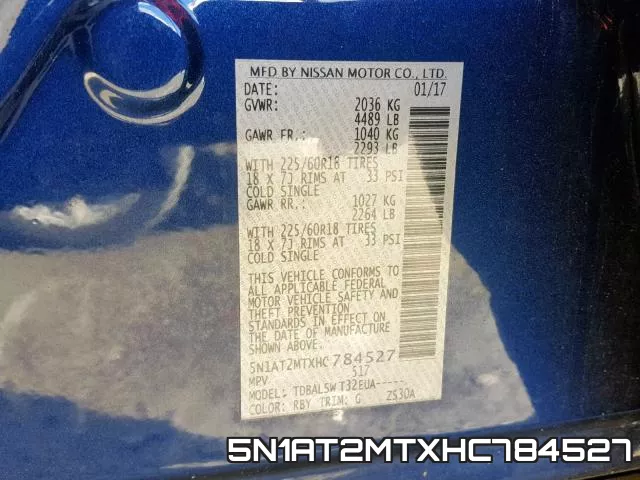 5N1AT2MTXHC784527 фото 2