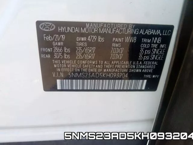 5NMS23AD5KH093204 фото 2
