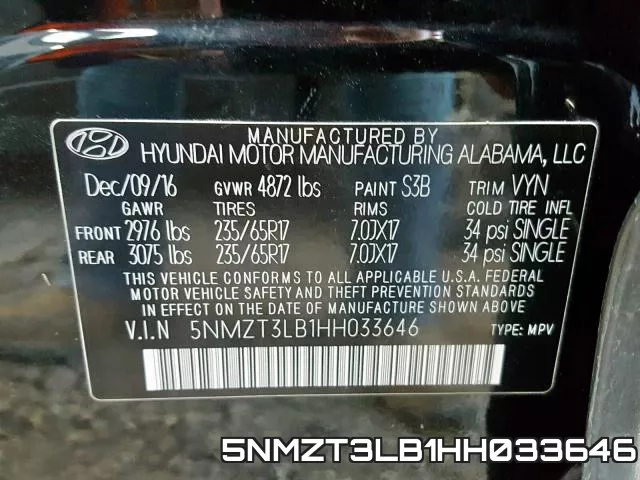5NMZT3LB1HH033646 фото 2