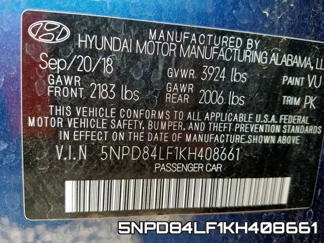 5NPD84LF1KH408661 фото 2