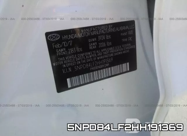 5NPD84LF2HH191369 фото 10