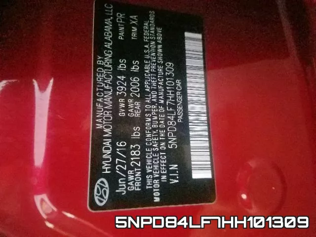 5NPD84LF7HH101309 фото 2
