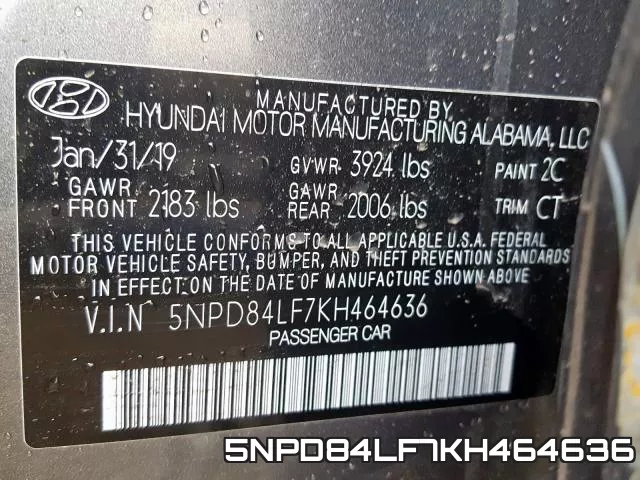5NPD84LF7KH464636 фото 2