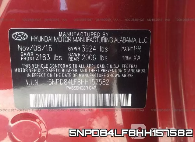 5NPD84LF8HH157582 фото 9