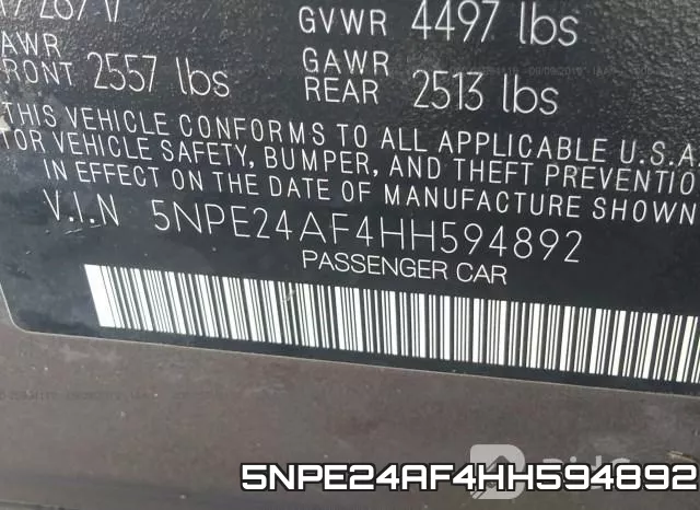 5NPE24AF4HH594892 фото 10