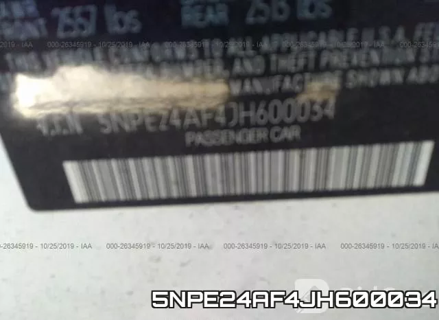 5NPE24AF4JH600034 фото 9