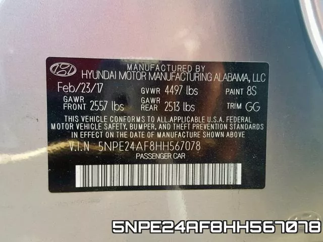 5NPE24AF8HH567078 фото 2