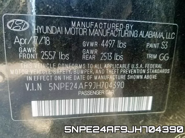5NPE24AF9JH704390 фото 2