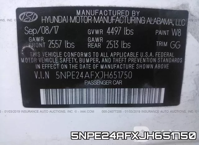 5NPE24AFXJH651750 фото 9