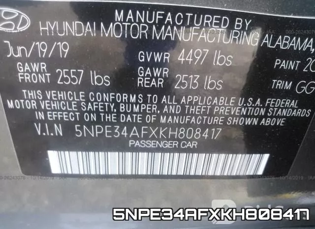 5NPE34AFXKH808417 фото 10
