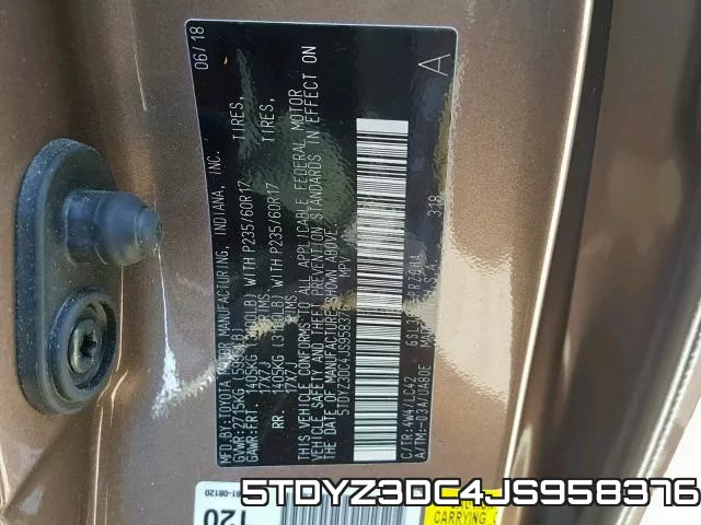 5TDYZ3DC4JS958376 фото 2
