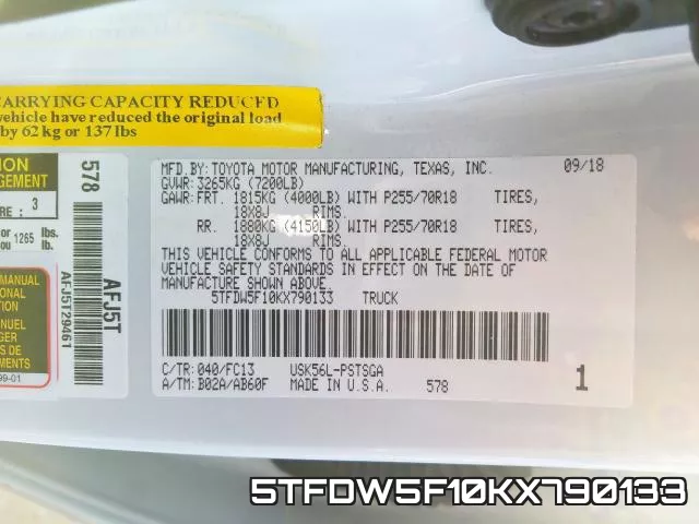 5TFDW5F10KX790133 фото 2