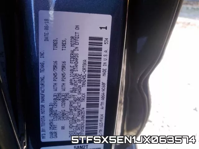 5TFSX5EN1JX063574 фото 2