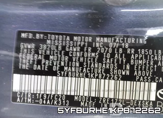 5YFBURHE1KP872262 фото 10