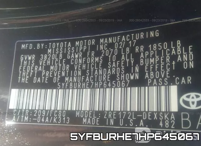 5YFBURHE7HP645067 фото 10