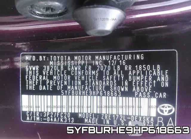 5YFBURHE9HP618663 фото 10
