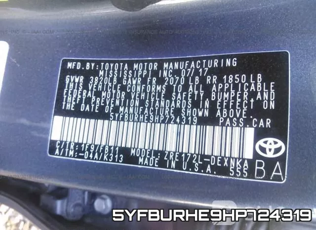 5YFBURHE9HP724319 фото 10