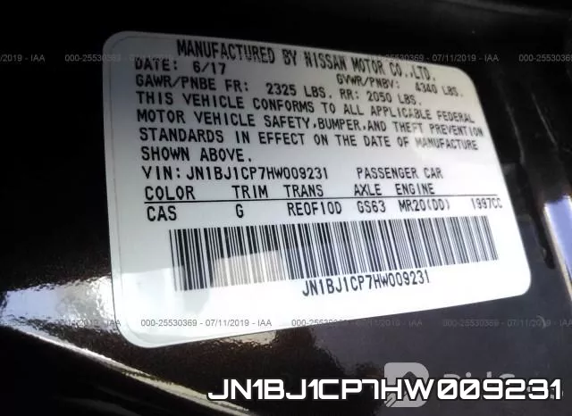 JN1BJ1CP7HW009231 фото 10
