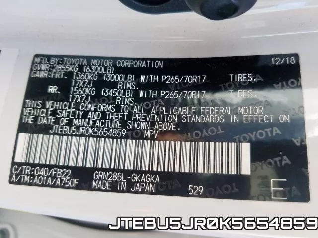 JTEBU5JR0K5654859 фото 2