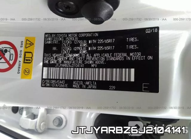 JTJYARBZ6J2104141 фото 10