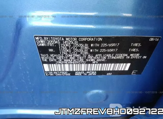 JTMZFREV8HD092722 фото 10