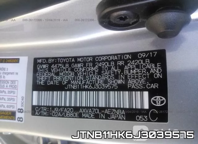 JTNB11HK6J3039575 фото 10