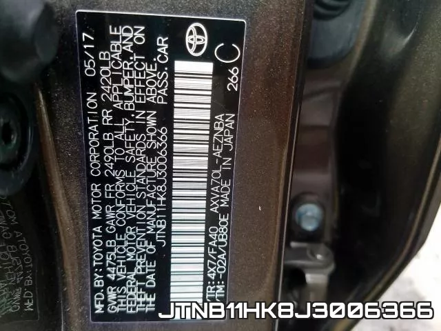 JTNB11HK8J3006366 фото 2
