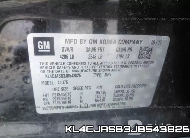 KL4CJASB3JB543826 фото 9