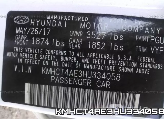 KMHCT4AE3HU334058 фото 10