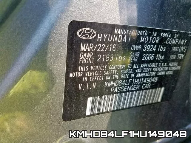 KMHD84LF1HU149048 фото 2