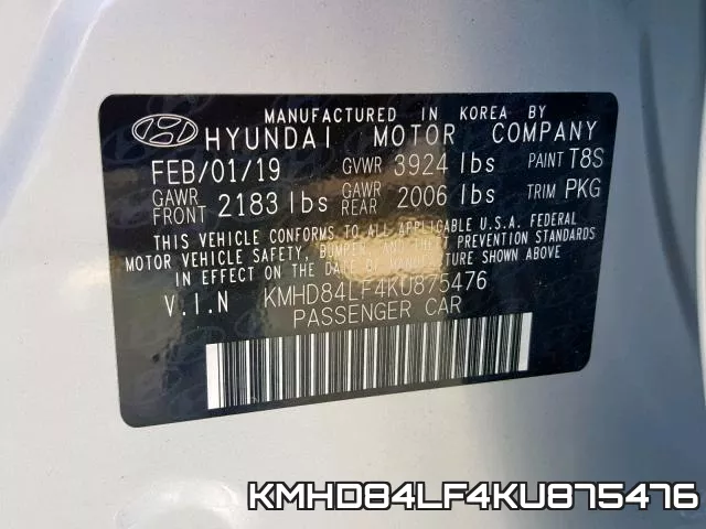 KMHD84LF4KU875476 фото 2