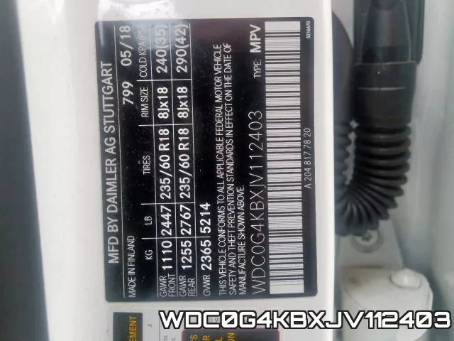 WDC0G4KBXJV112403 фото 2