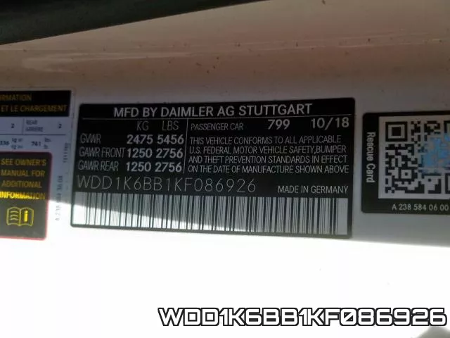 WDD1K6BB1KF086926 фото 2