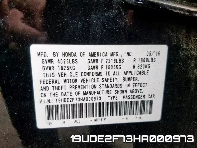 19UDE2F73HA000973 фото 2